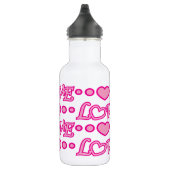 Bouteille D'eau En Acier Inoxydable Coeurs et amour (Droite)