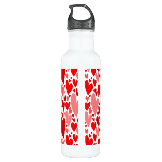 Bouteille D'eau En Acier Inoxydable Coeurs rouges super et romantiques Saint-Valentin (Dos)