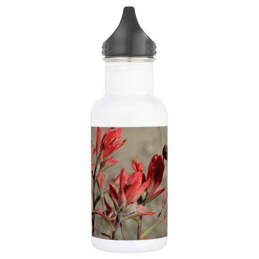 Bouteille D'eau En Acier Inoxydable Colibri fleur sauvage rouge (Gauche)