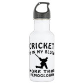 Bouteille D'eau En Acier Inoxydable Conceptions de cricket (Devant)