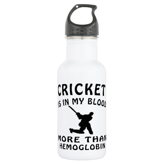 Bouteille D'eau En Acier Inoxydable Conceptions de cricket (Devant)