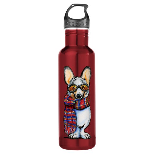 Bouteille D'eau En Acier Inoxydable Cool Corgi (Devant)