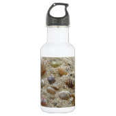 Bouteille D'eau En Acier Inoxydable Coquillages Dans Le Sable (Devant)