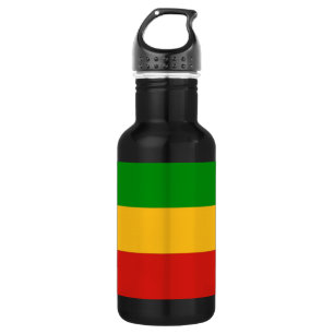 Bouteille D'eau En Acier Inoxydable COULEURS DE DRAPEAU DE RASTAFARI + vos idées