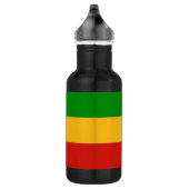 Bouteille D'eau En Acier Inoxydable COULEURS DE DRAPEAU DE RASTAFARI + vos idées (Droite)