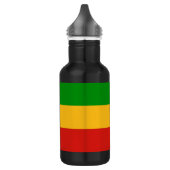Bouteille D'eau En Acier Inoxydable COULEURS DE DRAPEAU DE RASTAFARI + vos idées (Gauche)