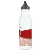 Bouteille D'eau En Acier Inoxydable Damask 40e anniversaire Mariage Design (Droite)