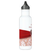 Bouteille D'eau En Acier Inoxydable Damask 40e anniversaire Mariage Design (Gauche)