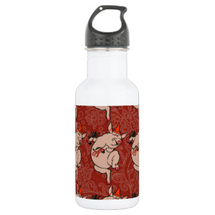 Bouteille D'eau En Acier Inoxydable Dancing Pig Antique Cute Danseuse