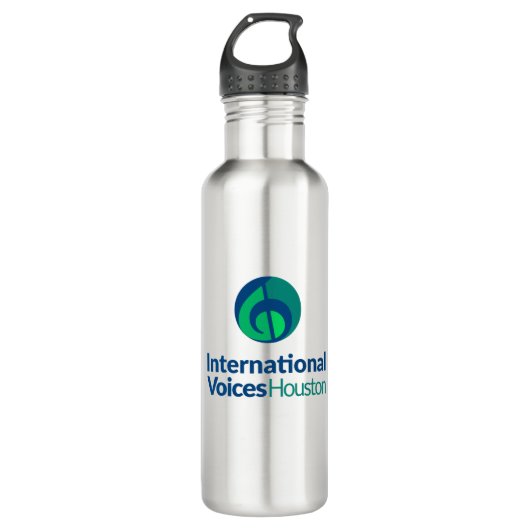 Bouteille d'eau en acier inoxydable de 24 oz avec  (Devant)