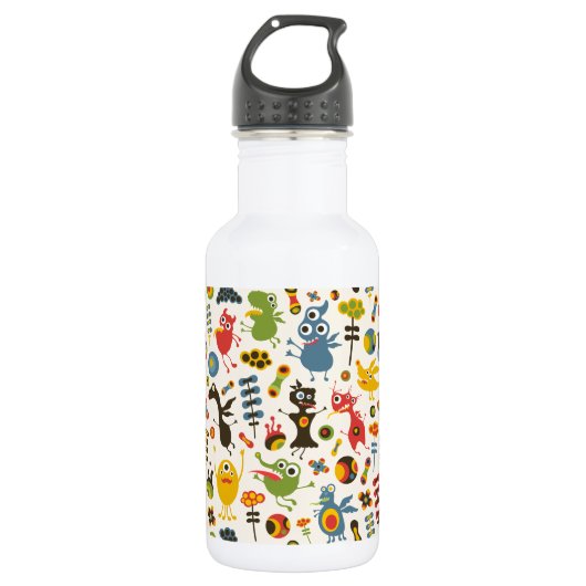 Bouteille D'eau En Acier Inoxydable Des monstres heureux (Devant)