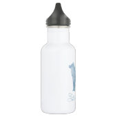 Bouteille D'eau En Acier Inoxydable Design d'aquarelle sibérienne Husky (Gauche)