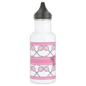 Bouteille D'eau En Acier Inoxydable Design de tennis rose | Nom do-it-yourself (Gauche)