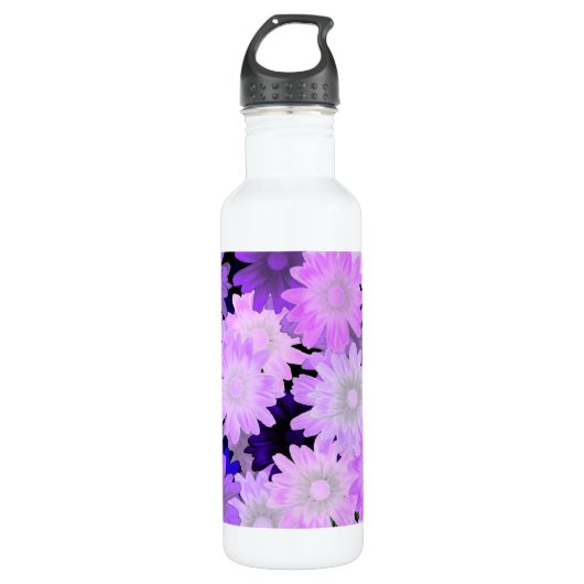 Bouteille D'eau En Acier Inoxydable Design floral mauve (Devant)
