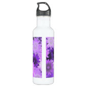 Bouteille D'eau En Acier Inoxydable Design floral mauve (Dos)