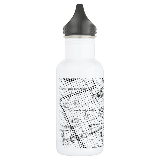 Bouteille D'eau En Acier Inoxydable Diagramme éclaté de hub (noir/blanc) (Gauche)