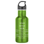 Bouteille D'eau En Acier Inoxydable do-it-yourself / Personnaliser ce vert électrique (Devant)
