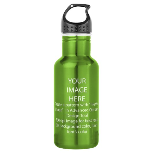 Bouteille D'eau En Acier Inoxydable do-it-yourself / Personnaliser ce vert électrique (Devant)