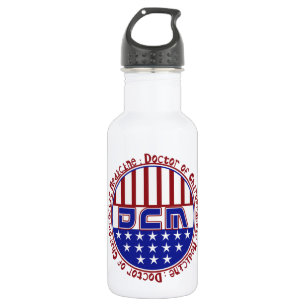 BOUTEILLE D'EAU EN ACIER INOXYDABLE DOCTEUR CHIROPRACTIC MEDICINE PATRIOTIC LOGO DE