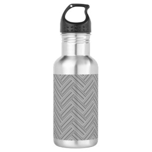 Bouteille D'eau En Acier Inoxydable Double blanc de Grey stripes