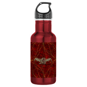 Bouteille D'eau En Acier Inoxydable Dragon rouge d'or