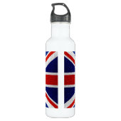 Bouteille D'eau En Acier Inoxydable Drapeau 2 du Royaume-Uni (Dos)