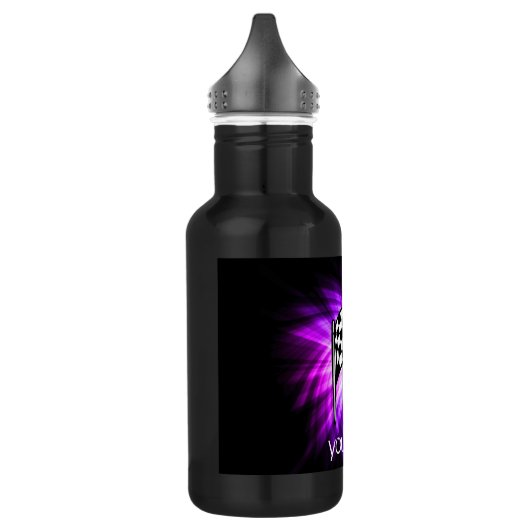 Bouteille D'eau En Acier Inoxydable Drapeau Checkered ; pourpre (Gauche)