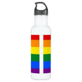 Bouteille D'eau En Acier Inoxydable Drapeau de fierté d'arc-en-ciel (Dos)
