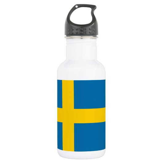 Bouteille D'eau En Acier Inoxydable Drapeau de la Suède (Devant)