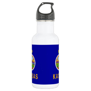 Bouteille D'eau En Acier Inoxydable Drapeau de l'État du Kansas Liberty Bottle