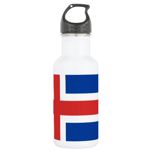 Bouteille D'eau En Acier Inoxydable Drapeau de l'Islande (Devant)