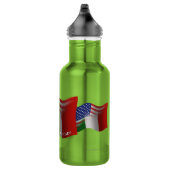 Bouteille D'eau En Acier Inoxydable Drapeau de ondulation Italien-Américain (Droite)