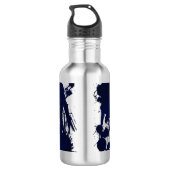 Bouteille D'eau En Acier Inoxydable Drapeau des Barbade (Dos)