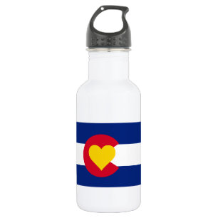 Bouteille D'eau En Acier Inoxydable Drapeau du Colorado