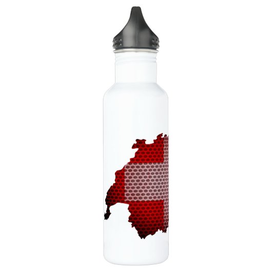Bouteille D'eau En Acier Inoxydable Drapeau et carte Suisse (Gauche)