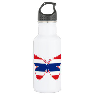 Bouteille D'eau En Acier Inoxydable Drapeau papillon thaïlandais