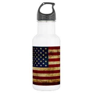 Bouteille D'eau En Acier Inoxydable Drapeau USA / Grunge