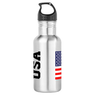 Bouteille d'eau en acier inoxydable du drapeau pat