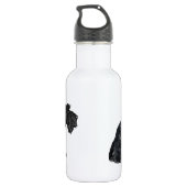 Bouteille D'eau En Acier Inoxydable Ecosse noire et rouge (Dos)