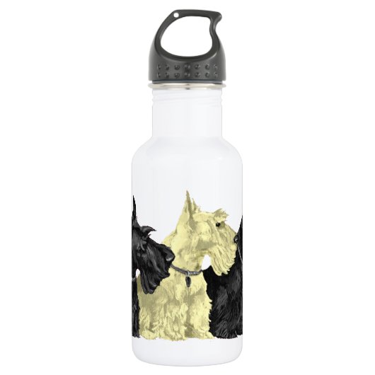 Bouteille D'eau En Acier Inoxydable Ecosse noire et rouge (Devant)