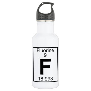 Bouteille D'eau En Acier Inoxydable Élément 009 - F - Fluor (plein)