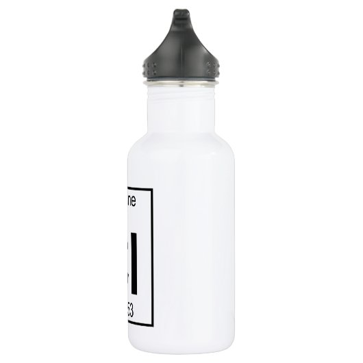 Bouteille D'eau En Acier Inoxydable Élément 017 - Cl - chlore (plein) (Droite)