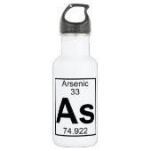 Bouteille D'eau En Acier Inoxydable Élément 033 - Comme - Arsenic (plein) (Devant)