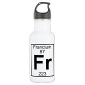 Bouteille D'eau En Acier Inoxydable Élément 087 - Francs - Francium (plein) (Devant)