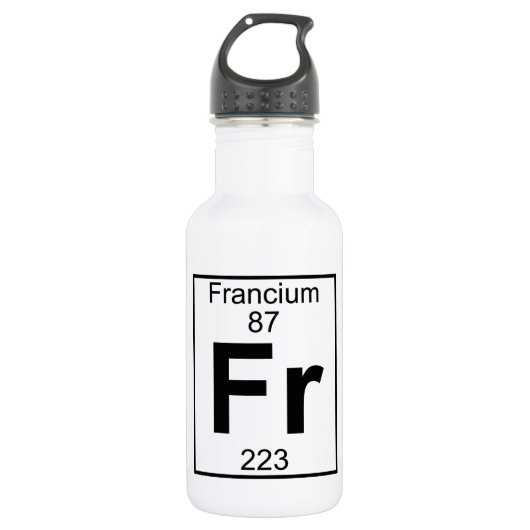 Bouteille D'eau En Acier Inoxydable Élément 087 - Francs - Francium (plein) (Devant)