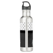 Bouteille D'eau En Acier Inoxydable Eléphants adorables mignons, Pois, Bow noir (Dos)