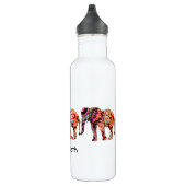 Bouteille D'eau En Acier Inoxydable Eléphants multicolores colorés (Droite)
