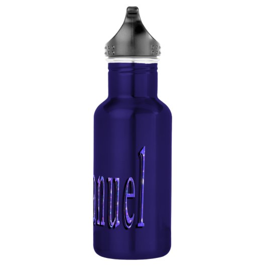 Bouteille D'eau En Acier Inoxydable Emmanuel, Nom, Logo, (Droite)