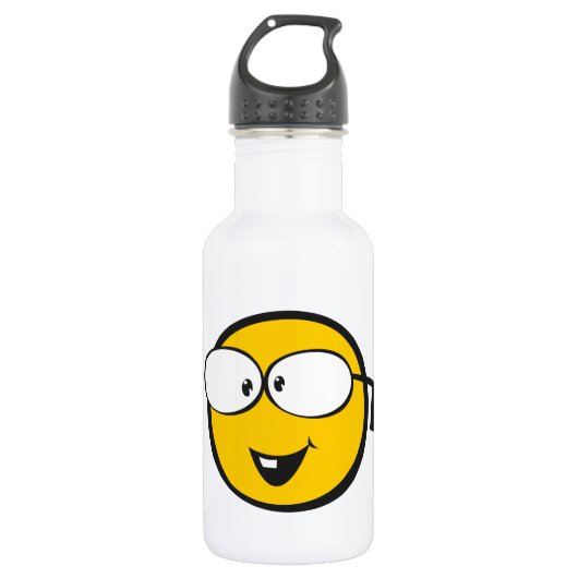 Bouteille D'eau En Acier Inoxydable Emoji nerd (Devant)