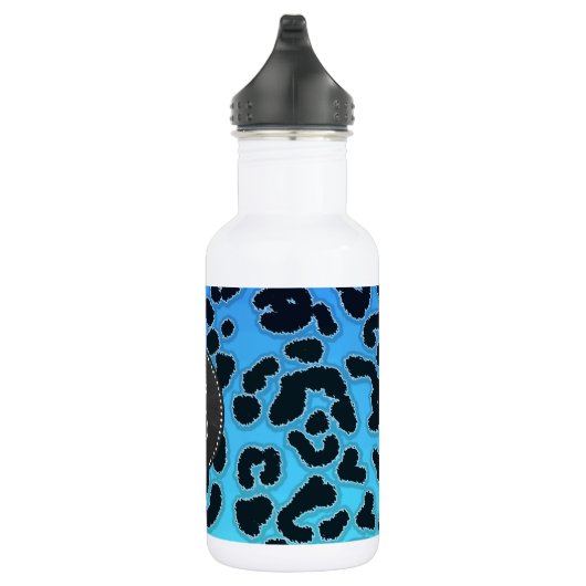 Bouteille D'eau En Acier Inoxydable Empreinte de léopard bleu électrique ; aspect tabl (Droite)